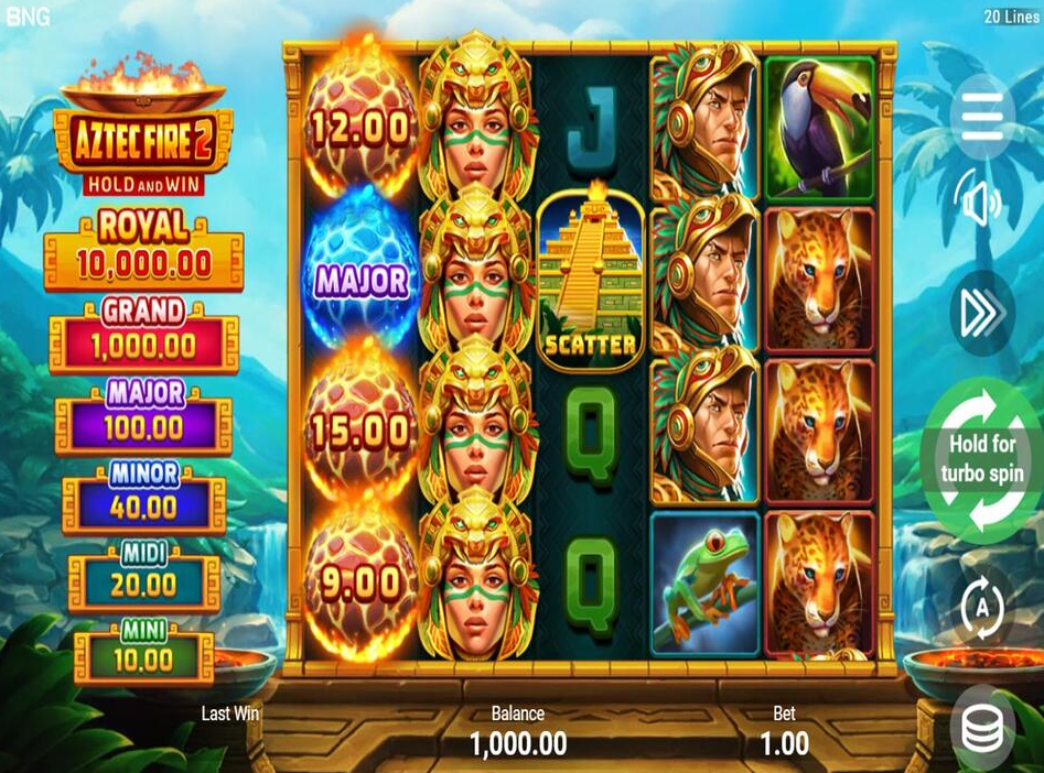 aztec fire 2 slot